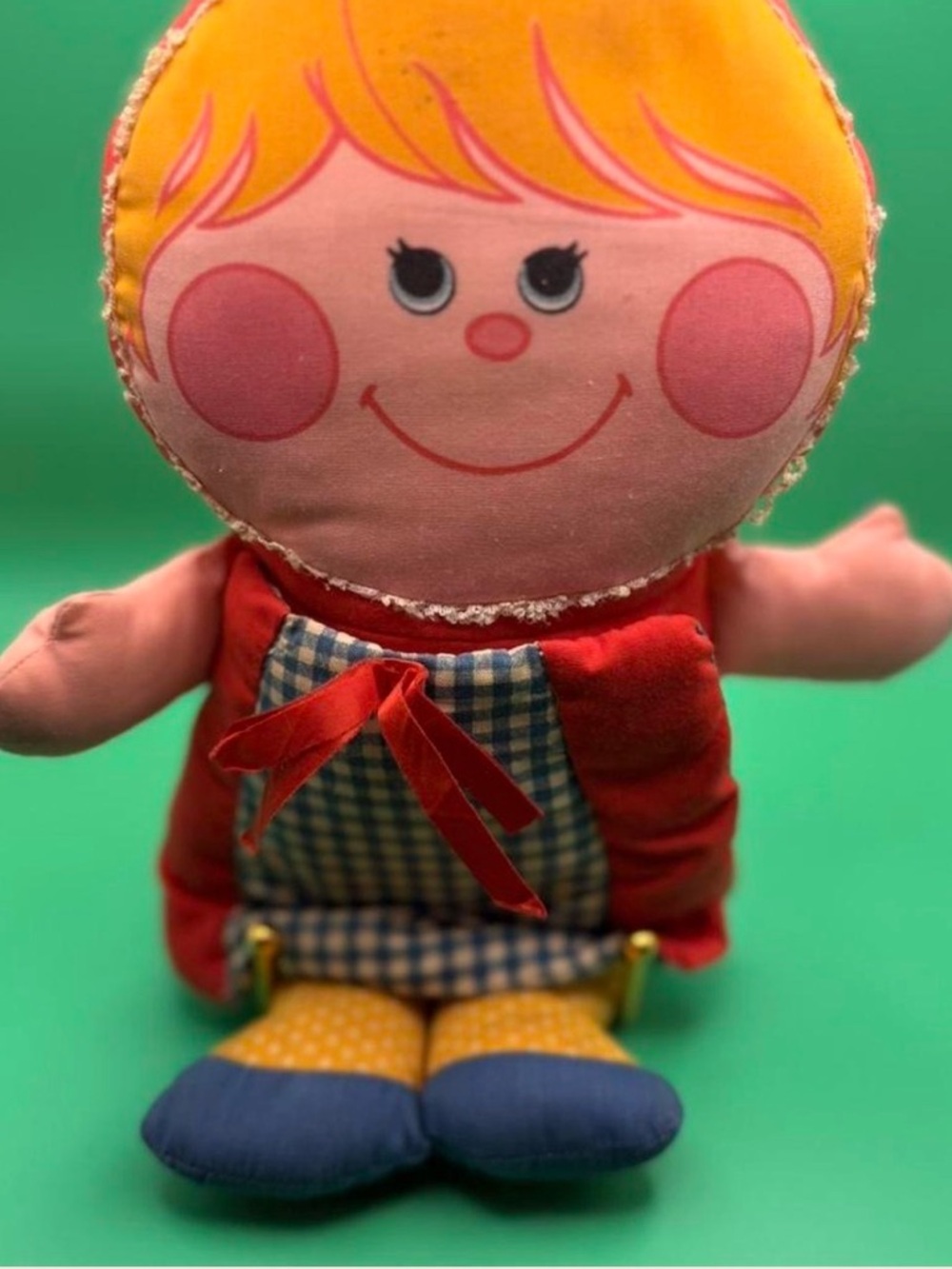 Vintage 1973 Playskool Little Red Riding Hood Rag Doll • Retro Nursery Decor
